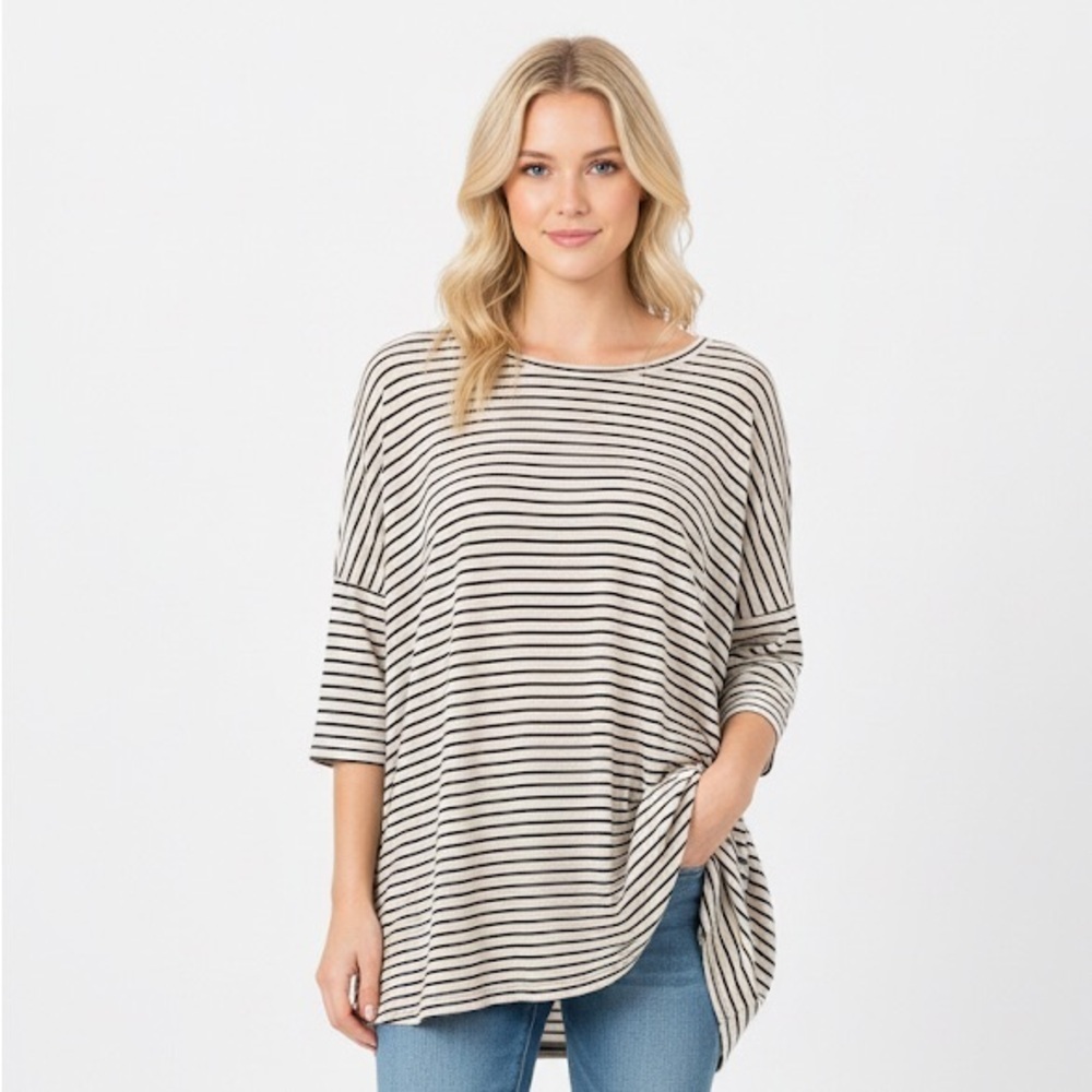 Active USA size medium oversized striped cozy top